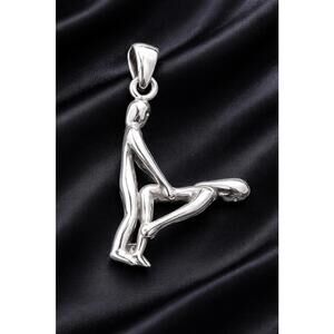 STERLING SILVER 925 Erotic Pendant Kama Sutra Pose SEX Love Man Woman